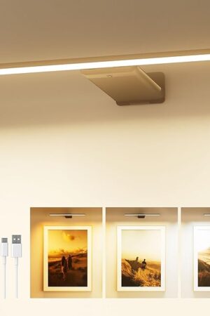 Wireless LED Picture Light for Wall Art with Remote, 3 Color Temps, Dimmable, 12000mAh Battery Operated Sconce for Gallery Library Museum Frame Painting Artwork Photo Display (Black,1 Pack)