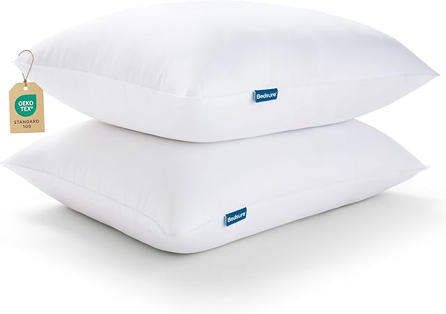 Bedsure Pillows Queen Size Set of 2 - Soft Bed Pillows for Sleeping 2 Pack, Fluffy and Supportive, Hotel Quality, Original Down Alternative Filling for Side, Back Sleepers