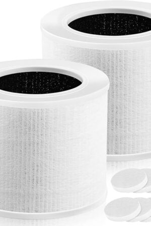 Core Mini Replacement Filter for LEVOIT Core Mini Air Purifier, 3-in-1 H13 True HEPA Filter for Levoit Filter Replacement Core Mini-P/Core Mini-RF, 2 Pack