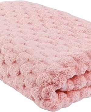 Bath Towel Large,55 x 27 Inches,Ultra Soft and Breathable Bathroom Towel, Lint-Free, Quick Dry,Skin-Friendly and Lightweight,Perfect for Bathroom, Shower, Gym and Beach,Pink