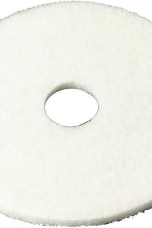 3M White Super Polish Pad 4100, 17" Floor Pad, Machine Use (Case of 5)
