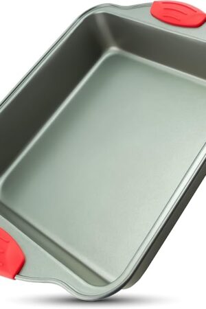 Boxiki Kitchen Non-Stick Steel 8x8 Square Baking Pan Durable, Convenient, and Premium Quality Non-Stick Baking Mold Bakeware.