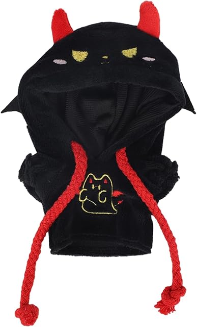 The Doll Clothes Set, Fashion Halloween Outfit Bat Sweatshirt Halloween Themed Design Decoration for 17cm Doll Designer Accessories for Collectors Decoration & Display (Black)