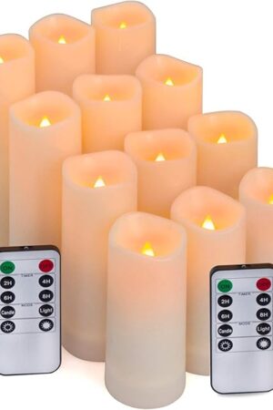 Aignis 12pcs Flameless LED Candles Warm