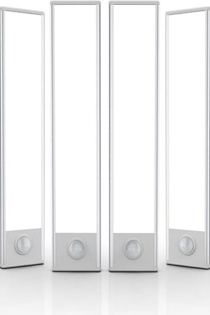 6 Pack Under Cabinet Lights Wireless, 32 LED Motion Sensor Light Indoor Rechargeable Magnetic Closet Lights Battery Operated, Under Counter Lights for Kitchen, Wardrobe, Hallway, Stairs