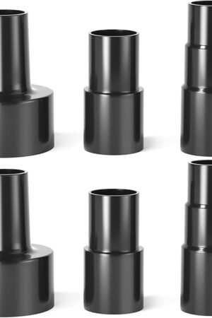 6 Pieces Universal Vacuum Hose Adapter Kit, 1-3/8" to 1-1/4", 2-1/2" to 1-1/4", 1-1/4" to 1-3/8" to 1-1/2", Plastic Vacuum Hose Connector Reducer Attachments for Vacuum Cleaner