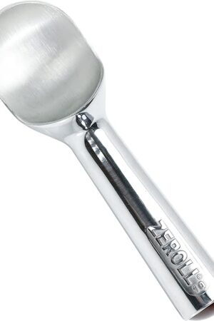 Zeroll Ice Cream Scoop with Unique Liquid Filled Heat Conductive Handle Simple One Piece Aluminum Design Easy Release Made in USA, 4-Ounce, Silver