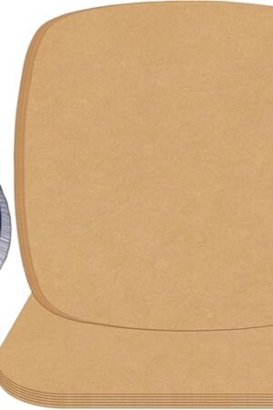 Air Fryer Liners Disposable Parchment Paper Sheets, 8 Inch Unbleached Baking Paper Liner for Grilling, Wrapping, Steamer, Microwave, Oven(100 Count)