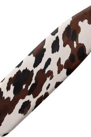 Brown Cow Print Scorch and Stain Resistant Ironing Boards Cover Fits Over The Door Ironing Board Dustproof Reflects Heat Fabric Iron Pad Covers for Home Indoor Ironing Decor