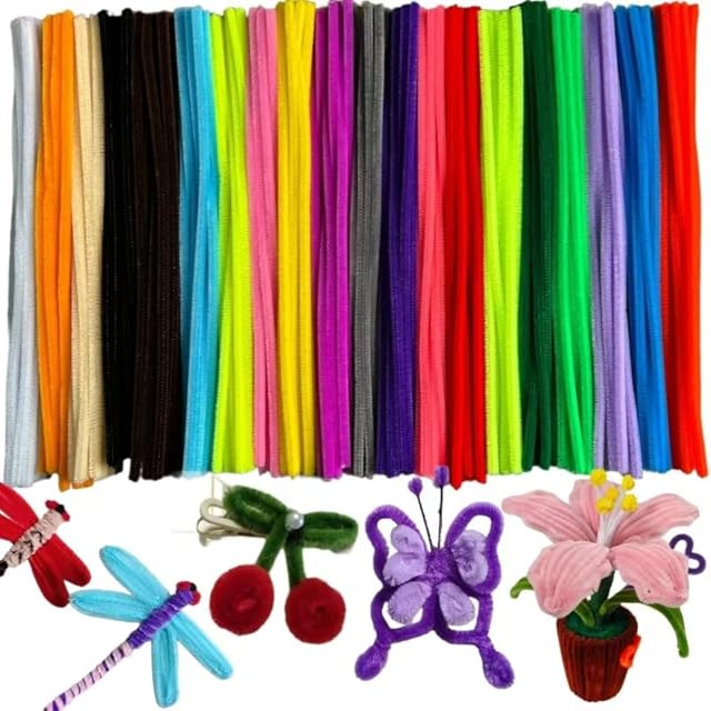 The 200 PCS Pipecleaners, Supplies for Arts and Decorations Pipe Cleaners for Crafts, DIY Materials Pipe Cleaner Craft Family Decorations