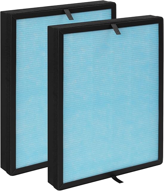 2-Pack AP1002 Replacement Filter Compatible with AIR TOK AP1002 Purifier, Part # AP1002-RF, 3-in-1 Filters