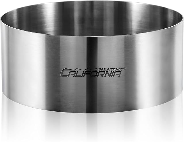 CALIFORNIA CADE ELECTRONIC Cake Ring, 8 Inch Cake Rings for Baking, 20CM Fixed Round Stainless Steel Cake Mold - Cake Baking Supplies