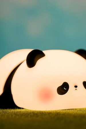 Cute Panda Night Light for Kids, LED Panda Lamp, Food Grade Silicone Novelty Animal Night Lamp,Dimmable Nursery Squishy Nightlight, Cool Gifts for Kids, Office Desk/Baby Boys/Girls Room Decor