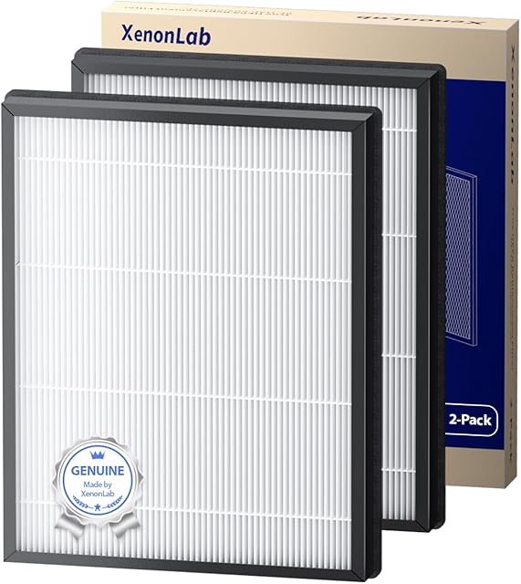 Air Purifier Replacement Filter for XenonLab HAP607 Air Purifier, 3-in-1 H13 True High-Efficiency Activated Carbon Filter, 2 Pack