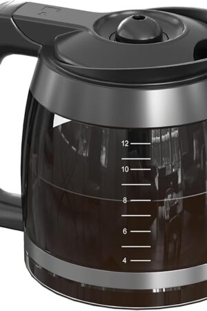 CE251 12-Cup Glass Carafe Pot Replacement Compatible with Ninja Coffee Brewer Maker, Fit Models CE251 CE201 CE201C CE200 CE200C Model# XGLSLID200, 1 Pack