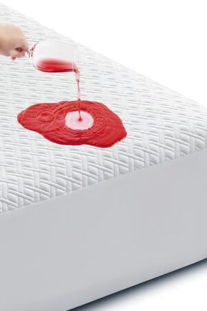 Cozymaker Queen Size 100% Waterproof Mattress Protector, Cooling Mattress Cover Fitted 8-21" Deep Pocket, 3D Air Fabric Soft Breathable Bed Mattress Pad Cover Noiseless Washable