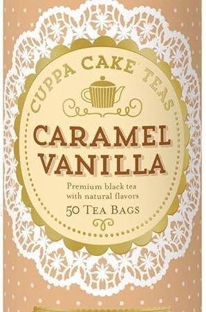 The Republic of Tea Caramel Vanilla Cuppa Cake Tea, 50 Tea Bags | Gluten-Free | Black Tea | Blended Fine Black Tea