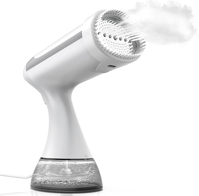 ZOOY Steamer for Clothes 1500W, Clothes Steamer for Home, Office, Travel, Portable Handheld Garment Steamer Upgraded 300ML Large Capacity Water Tank, Wrinkle Remover(White)