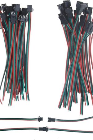 ALITOVE 20 Sets 3 Pin JST SM Male Female Plug LED Connector Cable 15cm 20awg Wire for WS2812B WS2812 WS2811 SK6812 SK6812-RGBW LED Strip Light