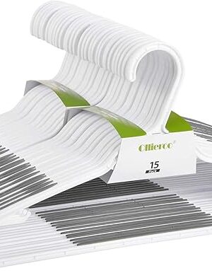 30 Pack Bendable Plastic Hangers Light-Weight Non-Slip Clothes/Suit Hangers(Grey)