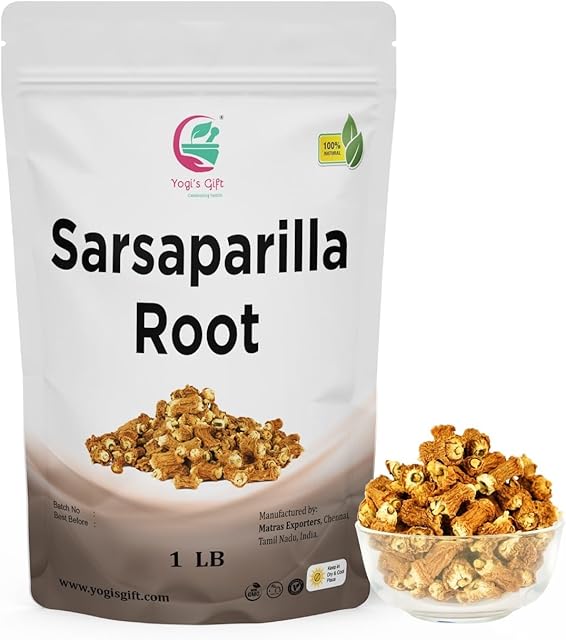 Yogi's Gift Sarsaparilla Root Whole 1 LB, Indian Sarsaparilla | Hemidesmus indicus | Natural Herb