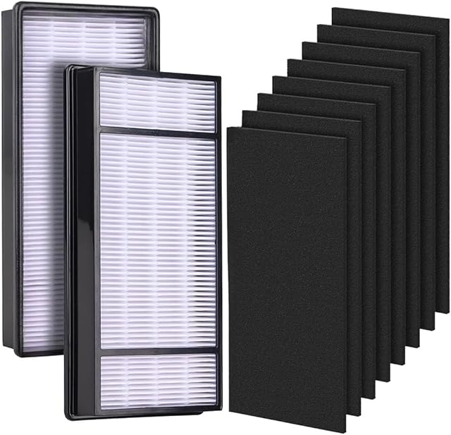 Air Purifier Filters for Honeywell HRF-H1 HRF-H2 HPA050 HPA060 HPA150 HPA160 HHT055 HHT155 Series Air Purifiers - Performance Plus Filter Replacement - 2 Filter and 8 Carbon Filters