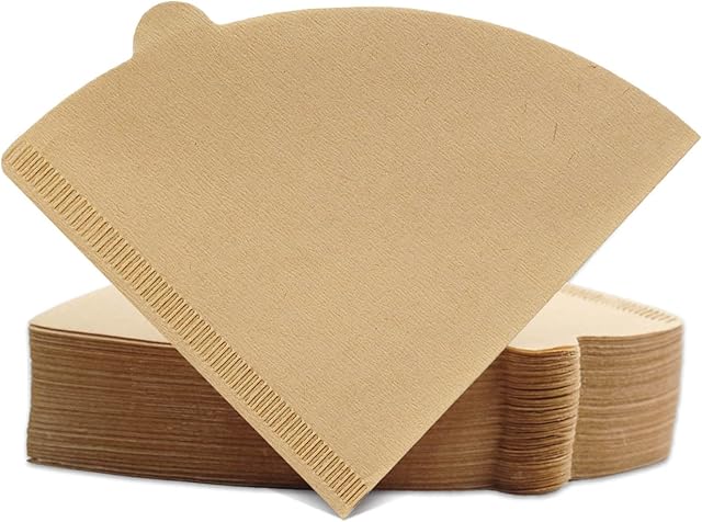 Cone Coffee Filters Size 02, 100 Count 1-4 Cups Unbleached V02 Disposable Coffee Filter Paper, Compatible with Conical Shaped Pour Over Coffee Dripper and Drip Coffee Maker