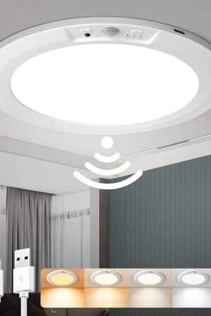 Ceiling Light Ceiling Lights 5 Color Temperature Battery Operated Motion Sensor