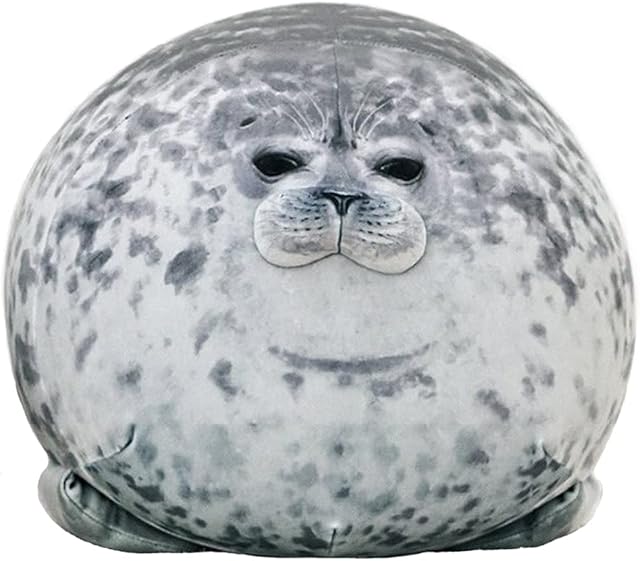 23.7 inch Large Seal Plush Pillow: Soft Stuffed Animal Toy ,Chubby Blob Seal Plushie for Boys Girls, Cute Room Decor Ocean Animals Pillow for Bed Sofa, Kids Gifts for Birthday,Valentine,Christmas