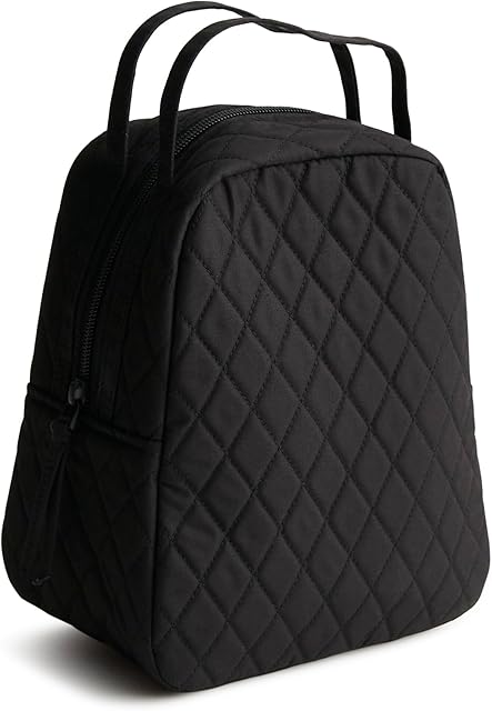 Vera Bradley Women's Premium Cotton Lunch Bag, Moonless Night, One Size
