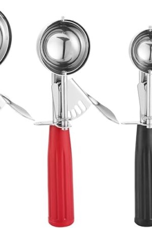 Cookie Scoop Set, Ice Cream Scoop Set, Cookie Scoops for Baking, Multiple Size Large-Medium-Small Size Disher, Professional 18/8 Stainless Steel Cupcake Scoop