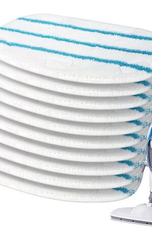 10 Pack Replacement Steam Mop Pads Compatible with PurSteam ThermaPro 10-in-1 Steam Mop Washable Reusable Pads