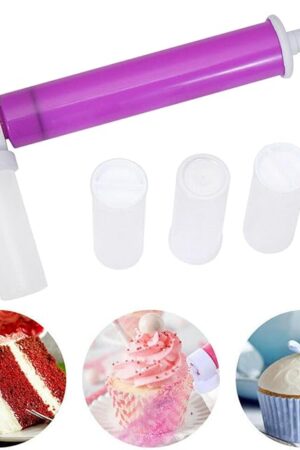 DIY Cake Airbrush Pump for Glitter Decorating Tools Edible Spray Glitter with 4 Pcs Tube Manual Aerografo para Pasteleria for Cupcakes Cookies Desserts
