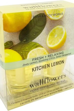 Bath & Body Works Wallflowers Home Fragrance Refill Bulbs 2 Pack Kitchen Lemon