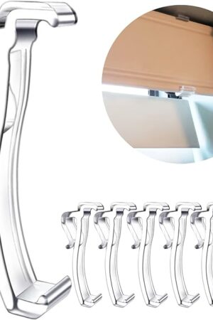 2.5 Inch Valance Clips, Clear Window Blind Clip for Horizontal Blinds, Fits 2.5 Inch Valance (6 PCS)