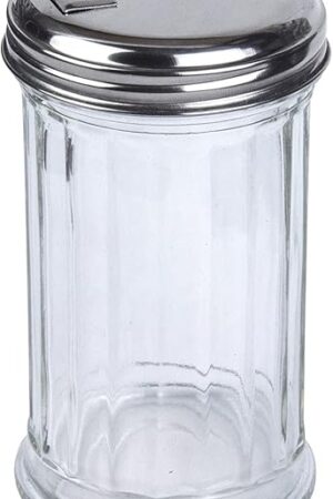 BNYD Glass Sugar Shaker Dispenser Pourer, 5.5 inch