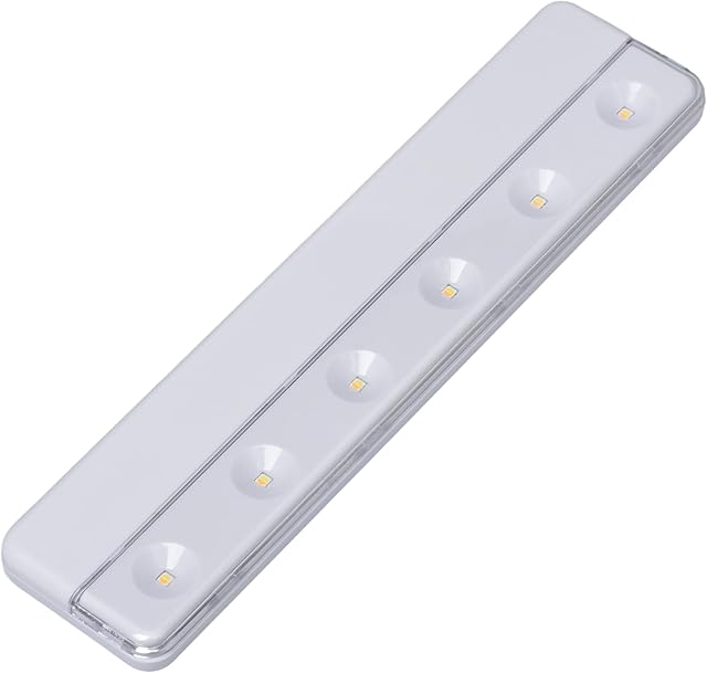Brilliant Evolution 0.6" Ultra-Thin Wireless Under Cabinet Lights Battery-Operated LED Fixtures - Stick-On Push Lighting - 65 Lumens Warm White, Timer Included for Kitchen, Closet NAD Counter
