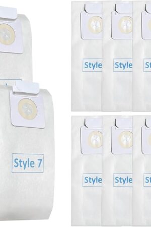 8 Pack Style 7 Vacuum bags Compatible with Bissell Upright Vacuum Cleaners, Part 32120,1739,71Y7,3545,3550,3554 Series, Replace Part # 32120
