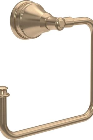 Delta Mylan (1-Pack) Hand Towel Holder Champagne Bronze Towel Racks for Bathroom Wall Square Towel Ring Holder for Bath Towel Hanger for Kitchen, Bathroom Accessories MYN46-CZ