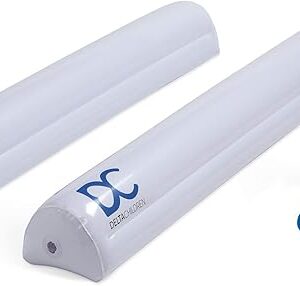 Delta Children Inflatable Bed Rails for Toddlers & Kids with Foot Pump (2 Pack) - Leak-Proof Portable Guardrails Great for Travel or at Home, White