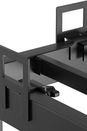 Adjustable Non Slip Mattress Gaskets for Metal Bed Frame, 6 Pcs Mattress Holder in Place Gripper, Anti-Slip Baffle Retainer Bar, Keep Mattress from Sliding, Black