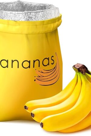 Banana Bag To Keep Bananas Fresh – Reusable Produce Saver Pouch for Fruit and Vegetable Storage – Ripening Prevention Keeper – Food Preserver Storage Bag for Longer Freshness and Shelf Life