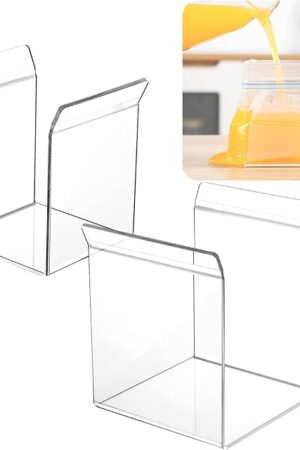 Ziplock Bag Holder,Baggy Rack Holder for Food Prep Bag,Food Storage Bag Stand,Hands-Free to Pour Leftovers,Filling Zip Lock Freezer Bag Stand,Comes with both Quart & Gallon Sizes (2 Pack)