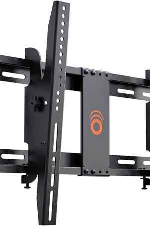 ECHOGEAR Tilting TV Wall Mount with Low Profile Design for 32-70 inch TVs - Eliminates Screen Glare with 15º of Smooth Tilt - Easy Install with All Hardware Included - EGLT1-BK
