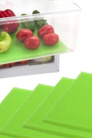 Dualplex® Fruit & Veggie Life Extender Liner for Fridge Refrigerator Drawers, 12x15 Inches (4 Pack) – Extends The Life of Your Produce & Prevents Spoilage