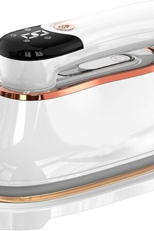 2 In 1 Portable Ironing Machine, Handheld Clothing Steam Iron, 1200W +15 Seconds Fast Heating,180ยฐRotation, LCD Display Ironing Mode, 7-Hole Pressurized Steam