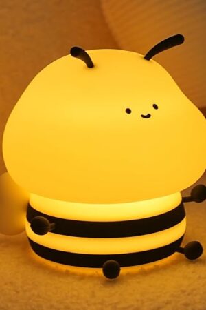 Bee Night Light For Kids, Squishy Lamp, Animal Night Light, 3 Levels Of Brightness,Kids Lamp Color Changing,7colors Kawaii Touch Lamps For Bedroom, portable Light, Nursery Nightlight, Baby Gifts