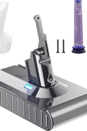 21.6V 7000mAh V8/SV10 Battery Replacement for Dyson V8 Battery Compatible with SV10 215681 967834-05 V8 Absolute V8 Animal V8 Fluffy Carbon Fiber Cord-Free Handheld Vacuum, with Filters