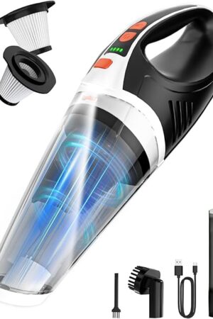 BRL Handheld Vacuum Cordless, 15000PA Strong Suction Car Vacuum Portable, Hand Vacuum with LED Light, for Car Home Office, Pet Hair