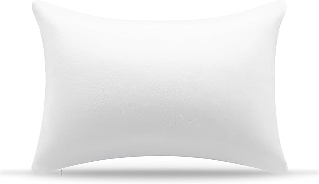 AM AEROMAX 12 × 20 Throw Pillow Memory Foam Pillow Insert - Rectangular Lumbar Support Pillow for Decorative Cushion Bed Couch Sofa - Non-Deforming Over Time